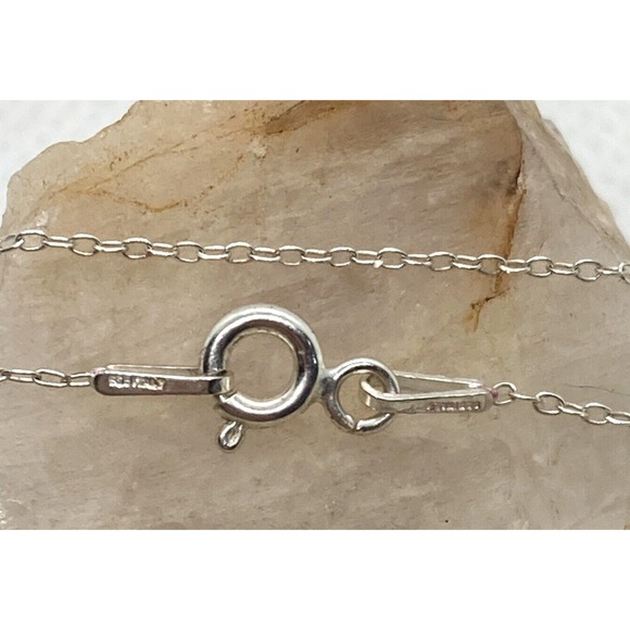 Mystic Quartz & CZ Heart Pendant 18.5 '' Necklace Sterling Silver 2.3g NYC Love - Picture 7 of 8